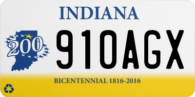 IN license plate 910AGX