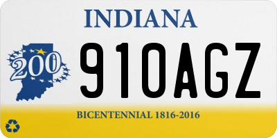 IN license plate 910AGZ