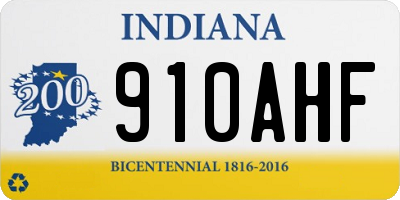 IN license plate 910AHF
