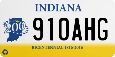 IN license plate 910AHG