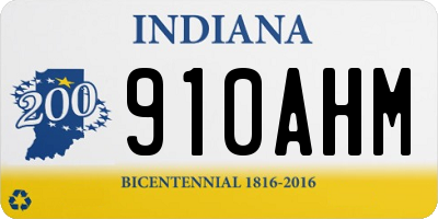 IN license plate 910AHM