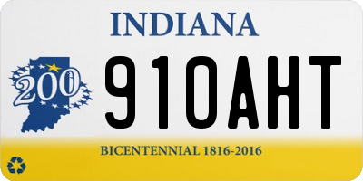IN license plate 910AHT