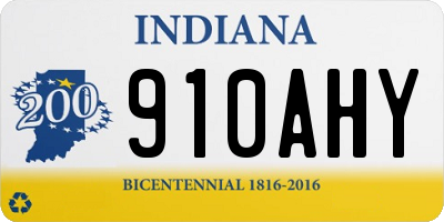 IN license plate 910AHY