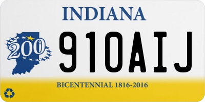 IN license plate 910AIJ
