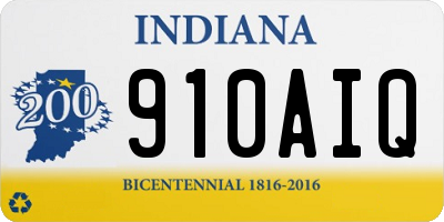 IN license plate 910AIQ