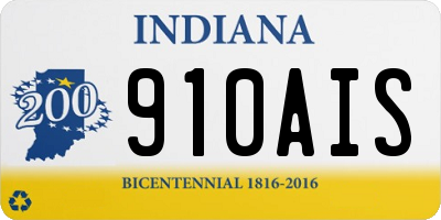 IN license plate 910AIS