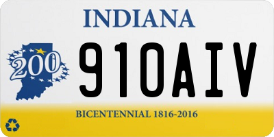 IN license plate 910AIV