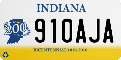 IN license plate 910AJA