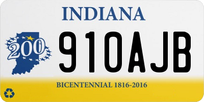 IN license plate 910AJB