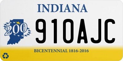 IN license plate 910AJC