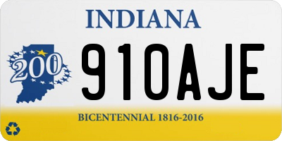 IN license plate 910AJE