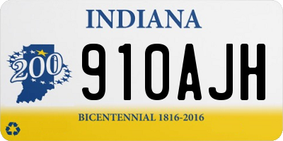IN license plate 910AJH