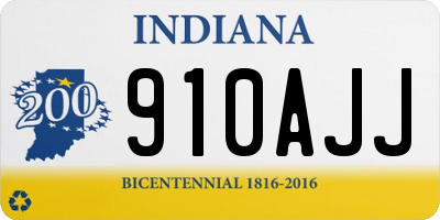 IN license plate 910AJJ