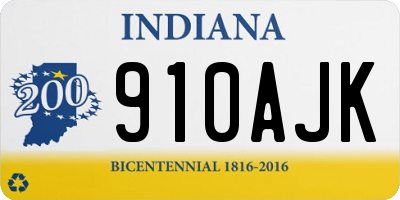 IN license plate 910AJK