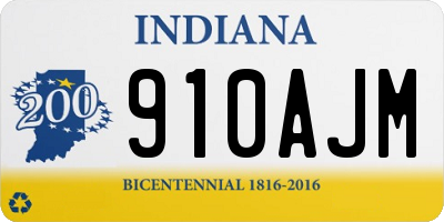 IN license plate 910AJM