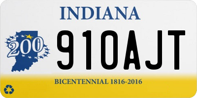 IN license plate 910AJT
