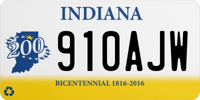 IN license plate 910AJW