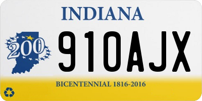 IN license plate 910AJX