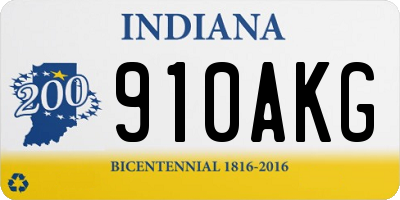 IN license plate 910AKG