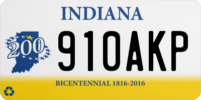 IN license plate 910AKP
