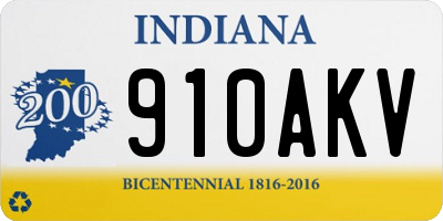IN license plate 910AKV