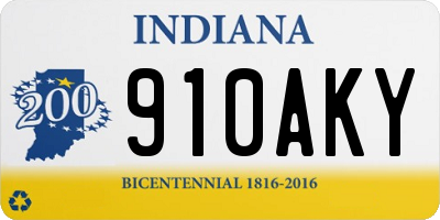 IN license plate 910AKY