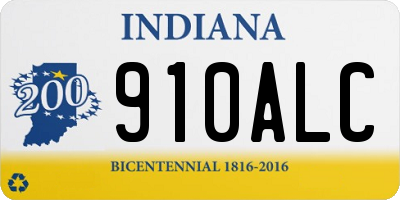 IN license plate 910ALC