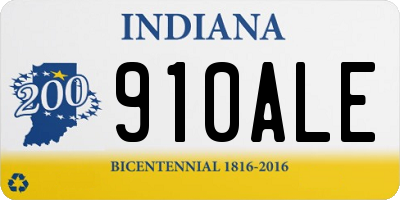 IN license plate 910ALE