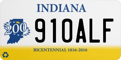 IN license plate 910ALF