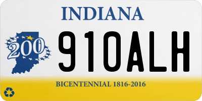 IN license plate 910ALH