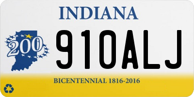 IN license plate 910ALJ