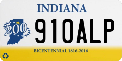 IN license plate 910ALP