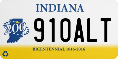IN license plate 910ALT