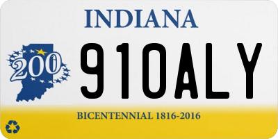 IN license plate 910ALY