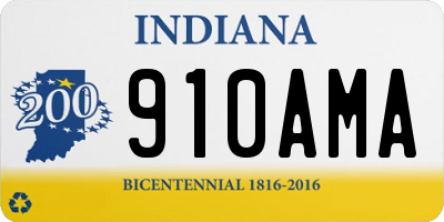 IN license plate 910AMA