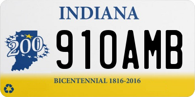 IN license plate 910AMB