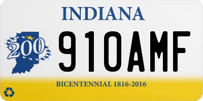 IN license plate 910AMF