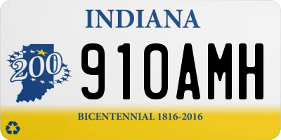 IN license plate 910AMH