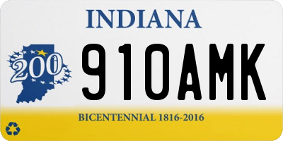 IN license plate 910AMK