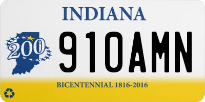IN license plate 910AMN