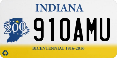 IN license plate 910AMU