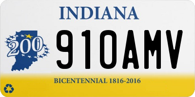 IN license plate 910AMV