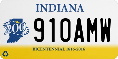 IN license plate 910AMW