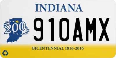 IN license plate 910AMX