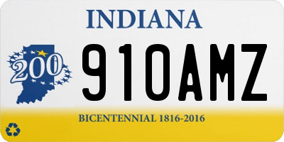 IN license plate 910AMZ