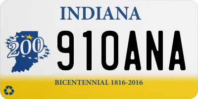 IN license plate 910ANA