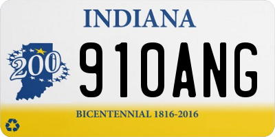 IN license plate 910ANG