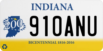 IN license plate 910ANU