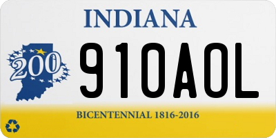 IN license plate 910AOL