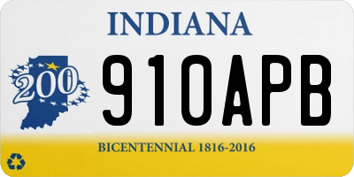 IN license plate 910APB